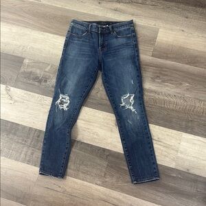 J Brand Blue Skinny Jeans Distressed Design